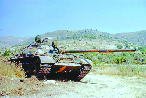 הגזרה המזרחית, טנק טי-62 סורי. קרדיט: ארכיון צה״ל ומערכת הביטחון. צילום: בישקו הרברט
